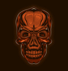 Stylized Skull In Vintage Style