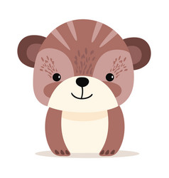 Flat Of A Stylized Cute Bear