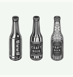 Vintage Retro Beer Bottles Or Drink Bottles Can