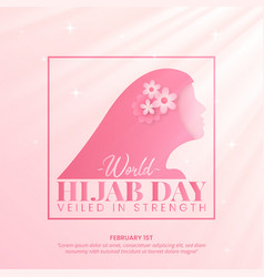 World Hijab Day Background With A Silhouette