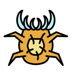 Dust Mite Icon Color Outline