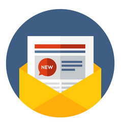 Latest Newsletter Icon In Circle