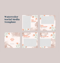 Beautiful Watercolor Social Media Post Template