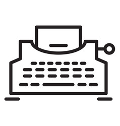 Typewriter Line Icon Retro Typing Machine Symbol