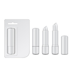 White Glossy Closed And Opened Lip Balm Stick