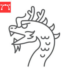 Chinese Dragon Line Icon