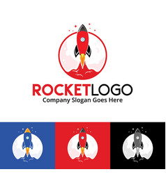 Rocket Launch Logo Design Template