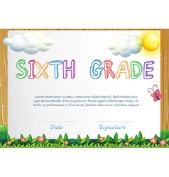 Certification For Six Grade