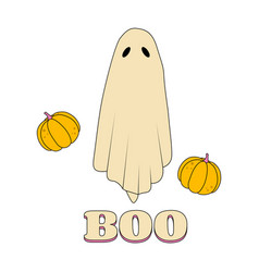 Ghost With Pumpkins Temporary Tattoo Sticker