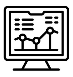 Revenue Agency Monitor Graph Icon Outline