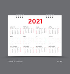 Calendar 2021 Template Layout 12 Months Yearly