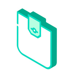 Flap Pocket Isometric Icon