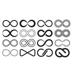 Set Of Infinity Icons Unlimited Infinity Endless