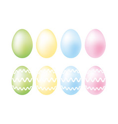 Soft Pastel Easter Shiny Eggs Icon Set