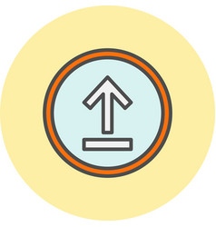 Up Arrow Line Filled Circle Icon