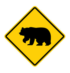 Bear Warning Road Signs