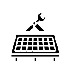 Maintenance Solar Panel Glyph Icon