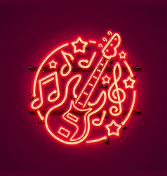 Neon Label Music Rock Banner