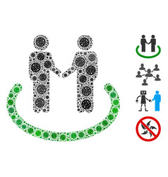 Trustful Area Mosaic Covid19 Virus Icons