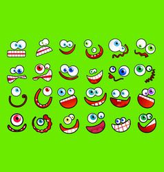 Wacky Toothy Comic Cartoon Faces