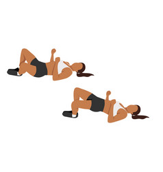 Woman Doing Frog Bridge Exercise Flat