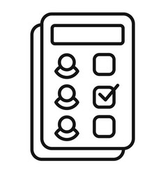 Ballot Paper Icon Outline Vote Person