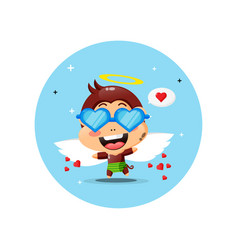 Cute Cupid Monkey Wearing Glasses Love