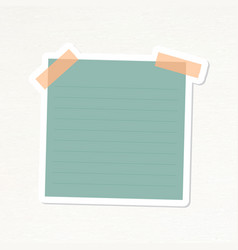 Green Lined Notepaper Journal Sticker