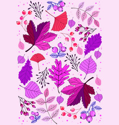 Pink Barbie Leaves With Berries Background