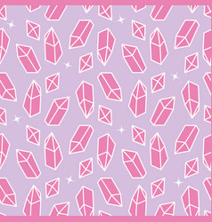 Pink Shiny Crystals Seamless Pattern