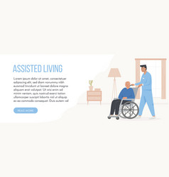 Banner For Retirement Home Concept Assisted