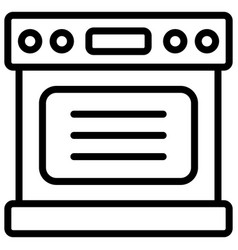 Cooking Oven Outline Icon Modern Thin Line