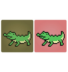 Crocodile In 8 Bit Pixel Art