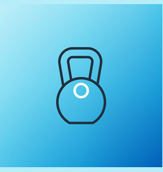 Line Weight Icon Isolated On Blue Background