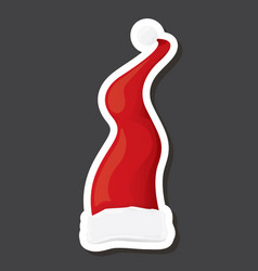 Red Funky Santa Claus Hat Sticker Icon