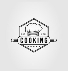 Chef Hat Or Cooking Cap With Cake Roller Logo