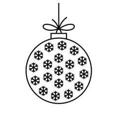 Christmas Ball With Snowflake Pattern