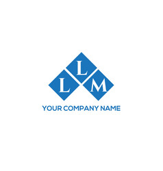 Llm Letter Logo Design On White Background