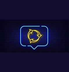 Recycle Arrow Line Icon Recycling Waste Neon