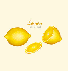 3d Yellow Lemon