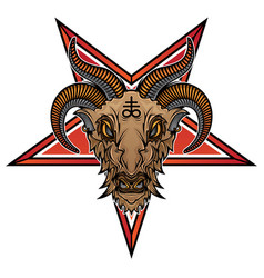 Baphomet demon 666 Royalty Free Vector Image - VectorStock