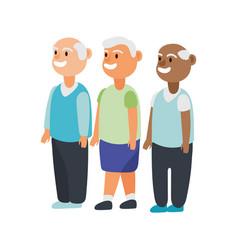 Interracial Old Men Group Avatars Characters