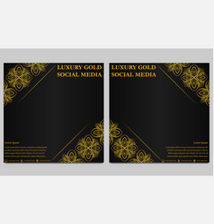 Luxury Golden Floral Social Media Post Template