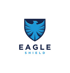 Modern elegant gold eagle shield logo icon Vector Image