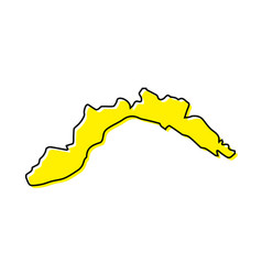 Simple Outline Map Of Liguria Is A Region Of Italy