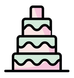 Bakery Wedding Cake On A White Background