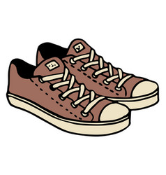 Brown Sneackers Icon Casual Male Fashion Symbol