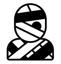 Dangerous Mummy Black Filled Outline Icon