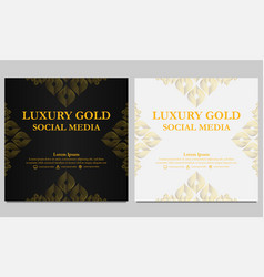 Luxury Golden Floral Social Media Post Template