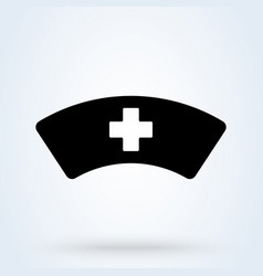 Nurse Hat Icon In Line Style Medical Sign